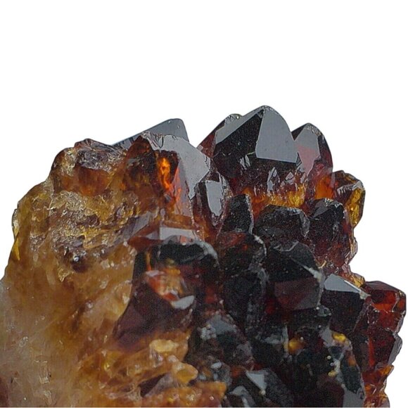 Raw Brazilian Citrine Crystal Point Cluster In Natural Matrix - Picture 2 of 4